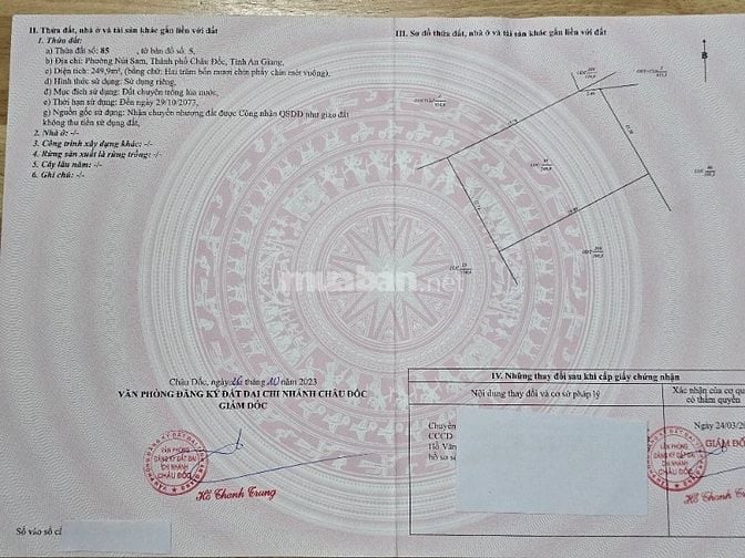 Mặt tiền Tỉnh lộ 955A, gần Núi Sam Châu Đốc, 450 m2, 2 tỷ 8