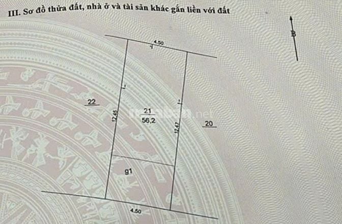 Bán gấp nhà mặt phố Vũ Hữu ô tô tránh 56.2m² 4 tầng MT 4.5m sổ đỏ giá 
