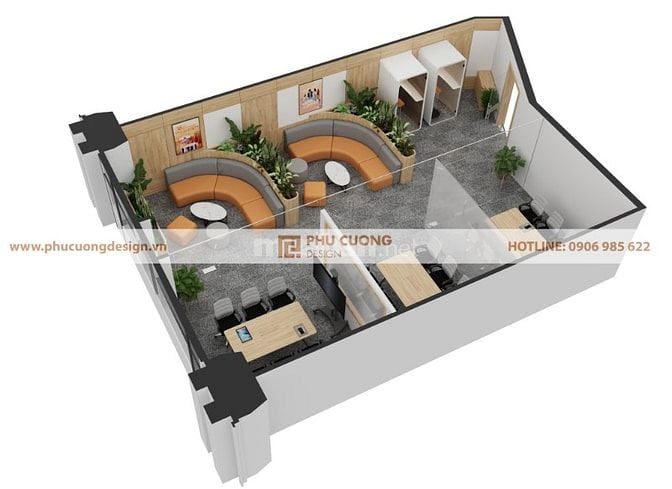 PHU CUONG DESIGN - THI CÔNG THIẾT KẾ NỘI THẤT VĂN PHÒNG 