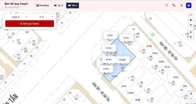 MẶT TIỀN 291 VÕ VĂN TẦN - ĐOẠN 2 CHIỀU - (7.3×13.9) 6 TẦNG - 65 TỶ 