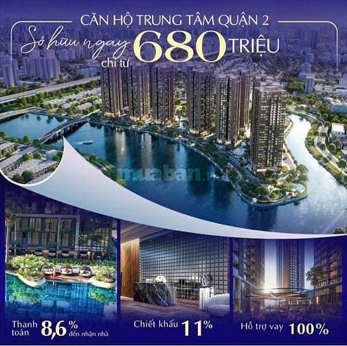 CHỈ VỚI 680 TRIỆU SỞ HỮU NGAY CĂN HỘ TRUNG TÂM QUẬN 2 
