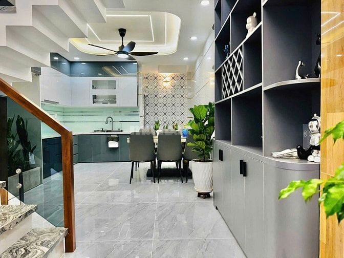 Hẻm nhựa 8m,Mã Lò 4x14m trệt 3 lầu ST