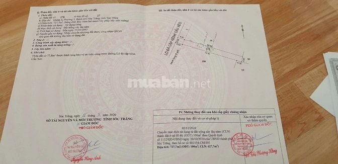 CHÍNH CHỦ BÁN ĐẤT MẶT TIỀN KÊNH CẦU XÉO – P5, TP. SÓC TRĂNG 