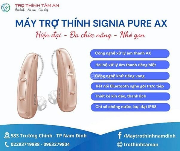 MÁY TRỢ THÍNH SIGNIA PURE AX - NHỎ GỌN, HIỆN ĐẠI ĐA CHỨC NĂNG