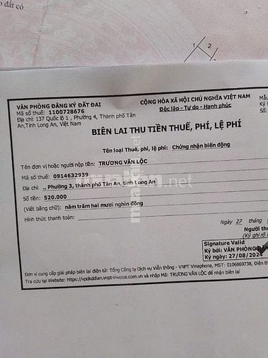 BÁN NHÀ ĐẤT CÓ DÃY TRỌ 10 PHÒNG TẠI TÂN AN LONG AN