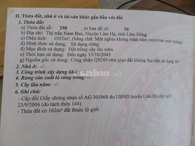 Biệt thự nghỉ dưỡng TDP Chi Lăng, TT Nam Ban, H.Lâm Hà, Lâm Đồng