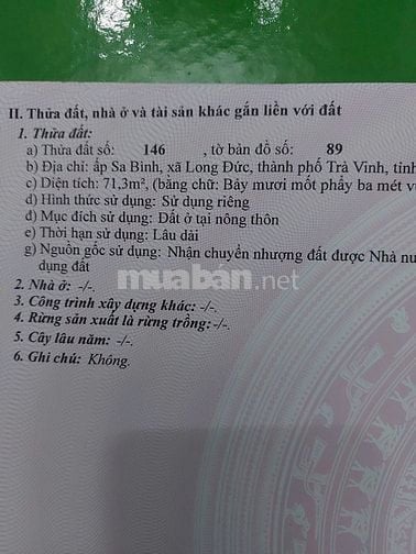 Đất Khu Công Nghiệp Long Đức, Tỉnh Vĩnh Long