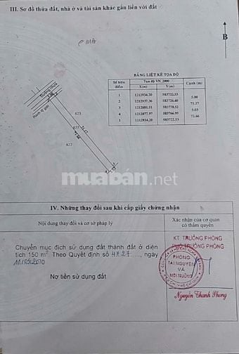 Chính chủ bán nhà mặt tiền đg Lê Thị Ngà. dt 357m2, 4,7 tỷ . 