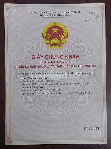 Chính chủ bán nhà mặt tiền đg Lê Thị Ngà. dt 357m2, 4,7 tỷ . 