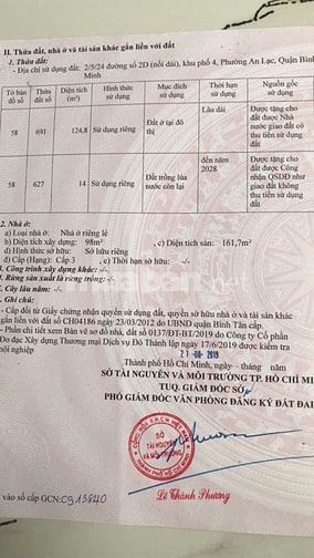 Bán kho KDC Nam Hùng Vương, An Lạc, Bình Tân, đối diện THCS Lê Tấn Bê