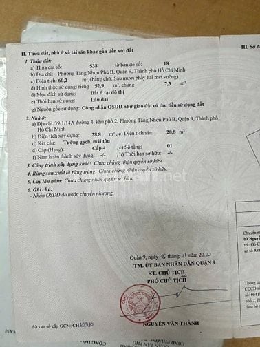 Bán nhà hẻm 8m, 60m shr ngay Vincom Lê Văn Việt Tăng Nhơn Phú B 2.3tỷ