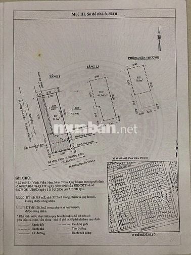BÁN NHÀ GÓC 2 MẶT TIỀN :  462 VĨNH VIỄN - P. 8 - Q. 10 - HCM