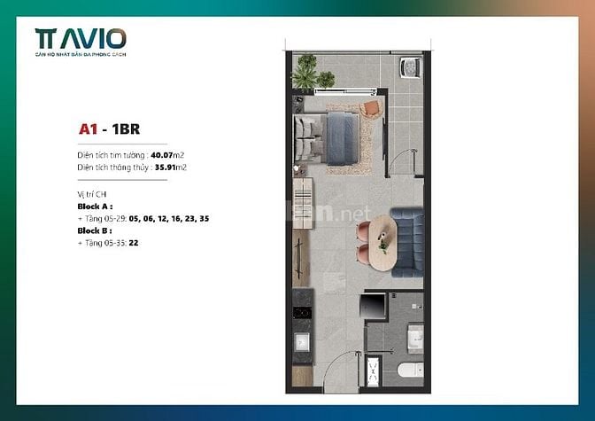 MUA TRẢ GÓP CĂN HỘ NHẬT BẢN TT AVIO TẠI TT DĨ AN CHỈ 9 TRIỆU / THÁNG 
