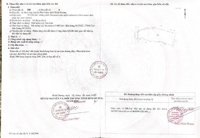 Cho thuê đất trống CLN tại xã An Long,thành phố HCM giá 20 triệu/tháng