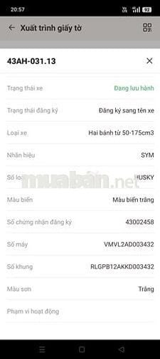 Xe SYM Husky 125