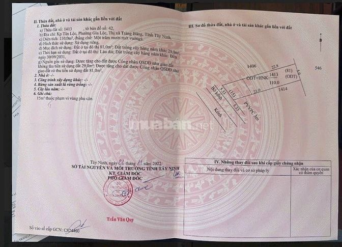 Chuyên bán đất các loại khu vực ở Tây Ninh từ 350 Triệu-950 Triệu