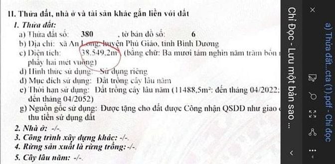 Cho thuê đất trống CLN tại Xã An Long, Tp. Hồ Chí Minh giá 20tr DT 4,5