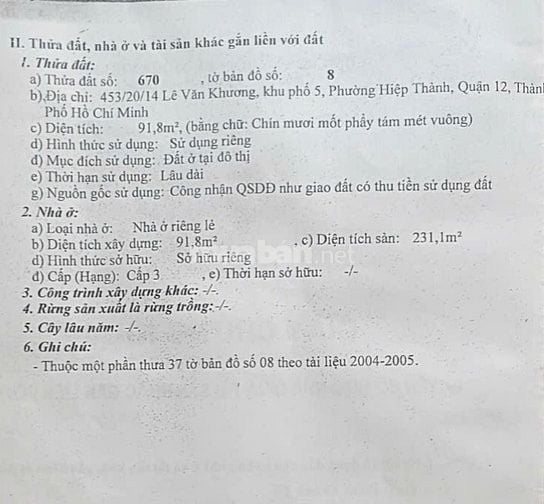 BÁN NHÀ TRỌ -SHR -8 PHÒNG FULL  - HIỆP THÀNH. Thu Nhập 19tr/tháng (TL)