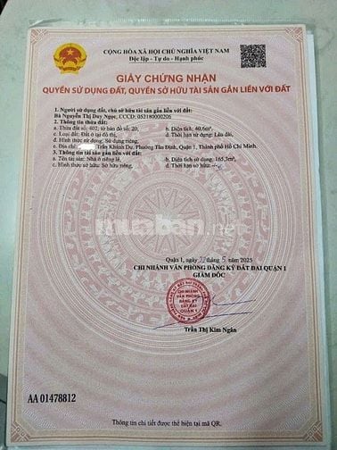 Bán nhà đường Trần Khánh Dư, Tân Định , Quận 1