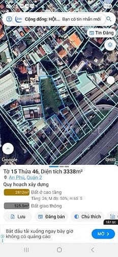 Cho thuê đất mặt tiền Song Hành p. An Phú Quận 2 giá 180 triệu/tháng