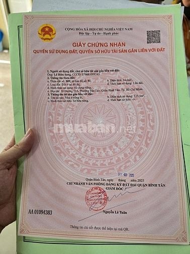 Bán nhà MT đường 53A Tên Lửa, Bình Tân, 2.5 tấm, giá chỉ 7.5 tỷ