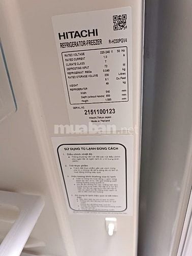 Bán tủ lạnh HITACHI inverter 200l 