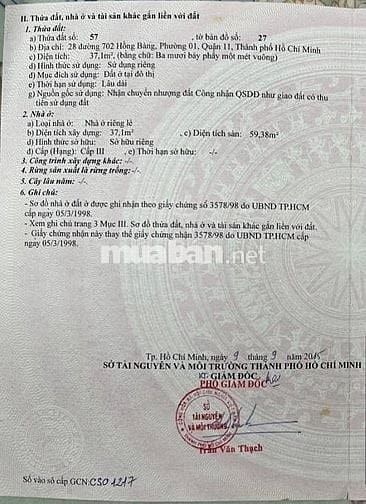 🌷 🌷 🌷 BÁN NHÀ GÓC 3 MẶT TIỀN : 28 ĐƯỜNG 702 HỒNG BÀNG - P. 1 - Q11