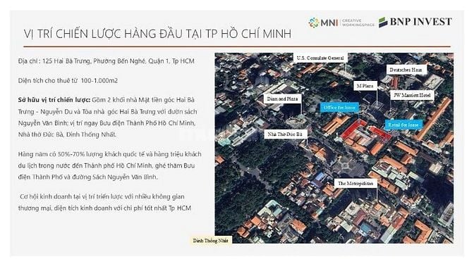 Cho thuê mặt bằng  3 mặt tiền lớn – Quận 1