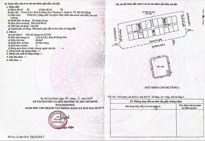 CC Bông Sao A P5 Q8 1PN sổ Hồng trao tay, tặng hết nội thất. HHMG 25tr