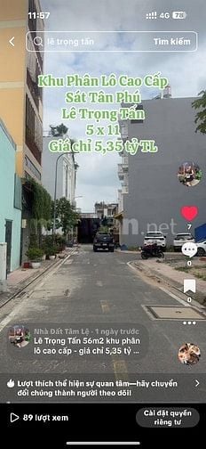 83💥 Đất Khu Phân Lô - 5x11 giá chỉ 5,35 tỷ thương lượng 