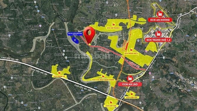 Đất gần cổng sau KCN Tràng Duệ 3 lớn nhất Hải Phòng
