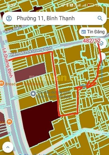Bán nhà 2 mặt hẻm xe hơi tận cửa 482/ Lê Quang Định, p.11, Bình Thạnh