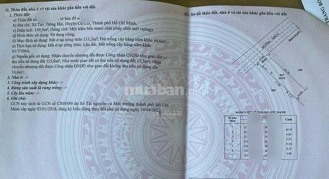 Chủ gửi em căn nhà tại đường số 57, tan thông hội dt 149ṁ2 giá 820tr