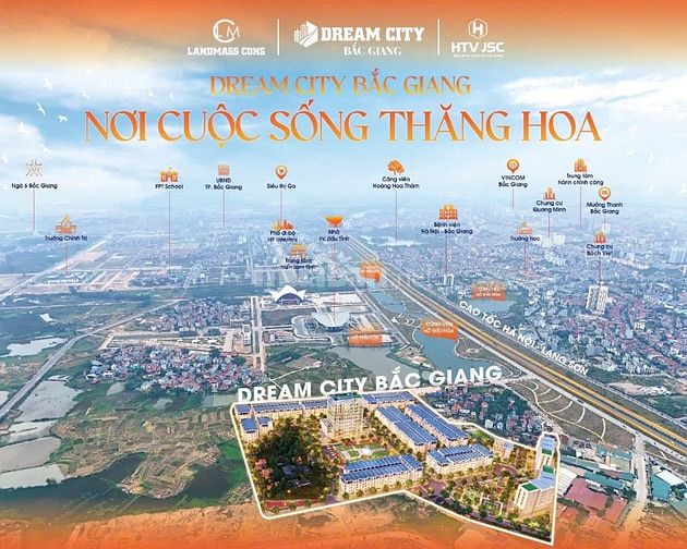 Nhận booking DREAM CITY Giai đoạn 2 giá gốc CĐT Phía Nam TP Bắc Ninh