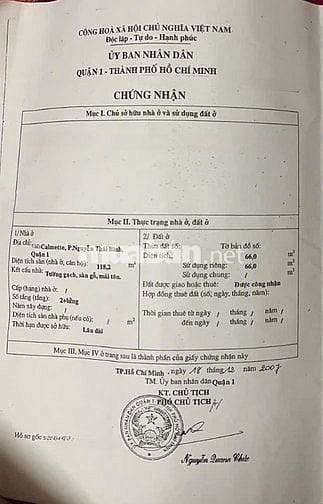 🌷 🌷 🌷 BÁN 2 CĂN NHÀ MẶT TIỀN : 118 - 120 CALMETTE  - P. NGUYỄN THÁI