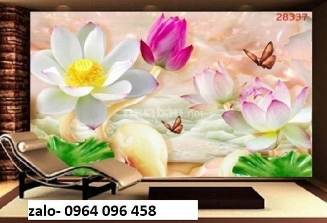 Tranh gạch 3d ốp tường hoa sen - SCX43