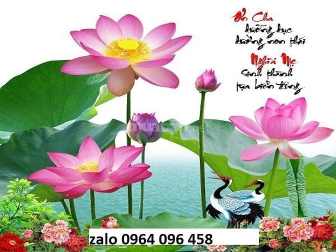 Tranh gạch 3d ốp tường hoa sen - SCX43