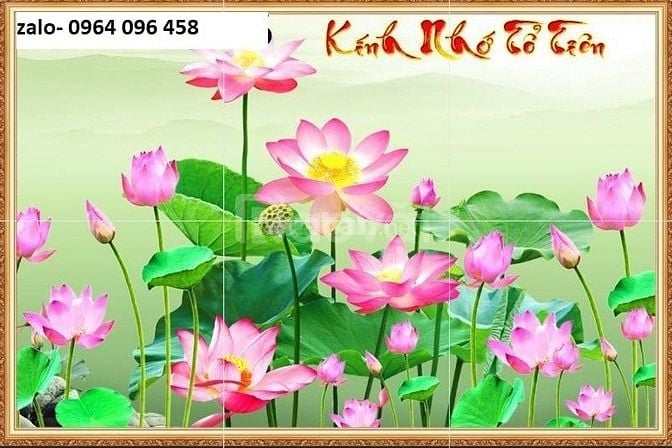 Tranh gạch 3d ốp tường hoa sen - SCX43