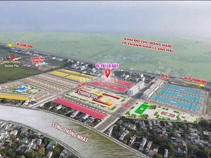 Đất biệt thự vị trí đắc địa MB 04 Quảng Phú giá tốt