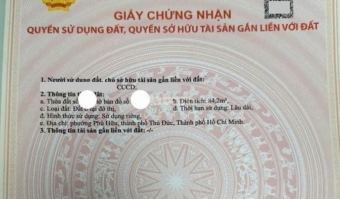 Bán đất nhà phố ,DT:84,2m2 tại Đường Số 980, Phú Hữu, Q9, giá 6,2 tỷ