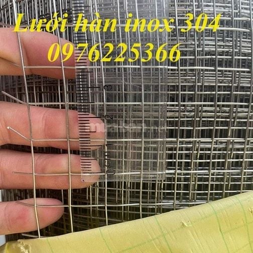 Lưới hàn inox 304 ô 12x12| Lưới inox 304 hàn