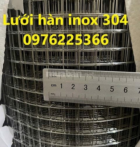 Lưới hàn inox 304 ô 12x12| Lưới inox 304 hàn