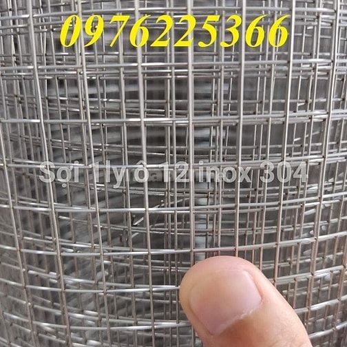 Lưới hàn inox 304 ô 12x12| Lưới inox 304 hàn