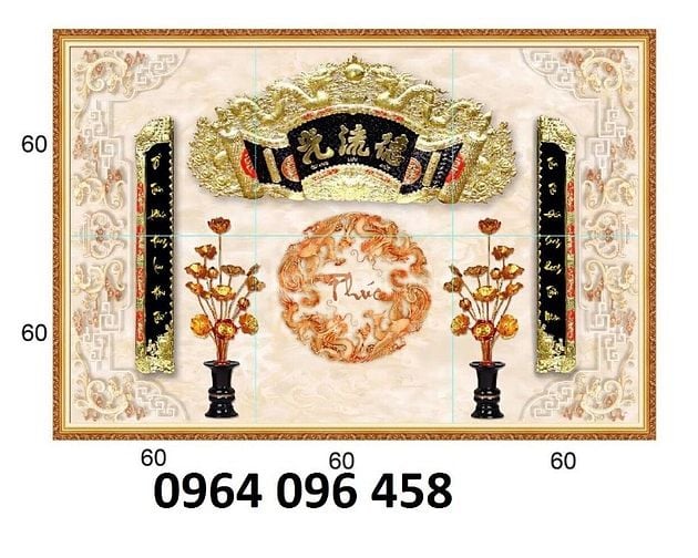 Tranh gạch 3d ốp nhà mồ - XCV544