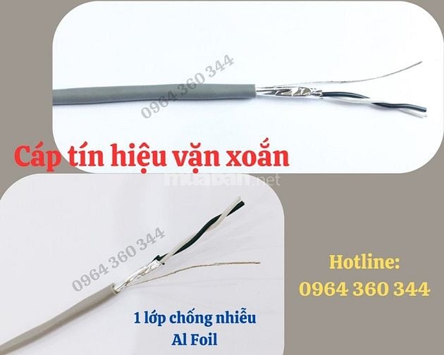 Cáp tín hiệu chống nhiễu vặn xoắn 18awg 1pair/2pair/3pair/4pair