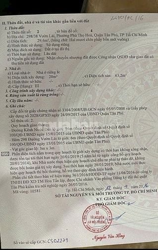 Nhà MTKD Đàm Thận Huy (số cũ 298/38 Vườn Lài), P. Phú Thọ Hòa.