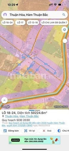 Bán đất mặt tiền đường ĐT 711, 4 tỷ, 855m2 có 552m2 ONT Thuận Hòa, Hàm