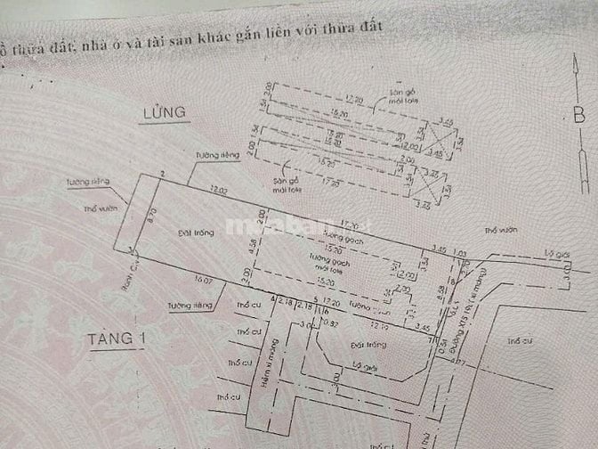Bán dãy trọ hóc môn 9 x 37 xuân thới sơn