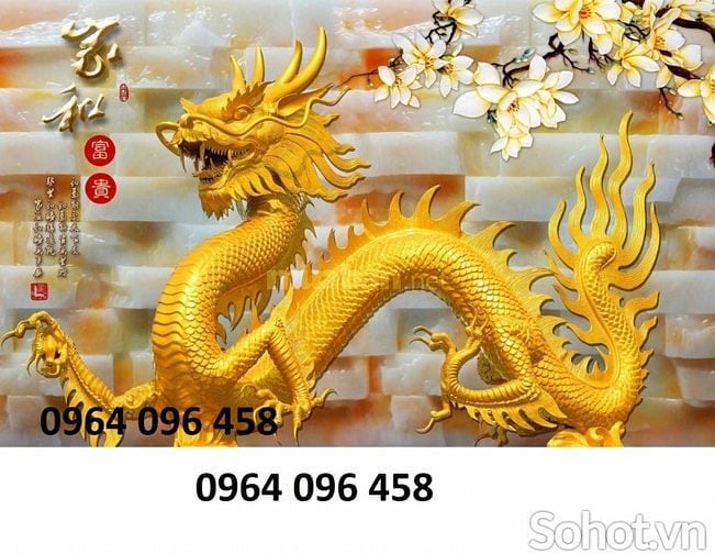 Tranh gạch 3d long lân quy phụng - C44