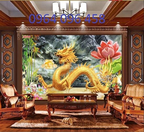 Tranh gạch 3d long lân quy phụng - C44